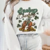Women's Sweatshirts 2025 Aummer Lucky Cowboy Horse Clover printed pullover tops Sweatshirt Long sleeves graphic street wear